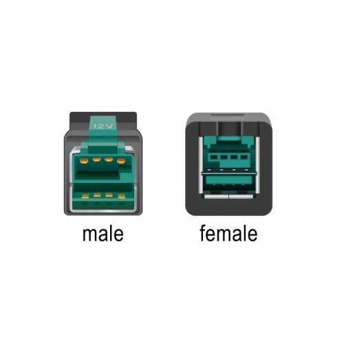 Delock PoweredUSB extension cable 12 V 4 m