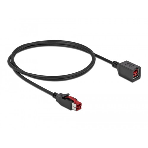 Delock PoweredUSB extension cable 24 V 1 m