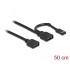 Delock RGB Connection Cable 3 pin for 5 V RGB / ARGB LED illumination with 2 x 3 pin female 50 cm