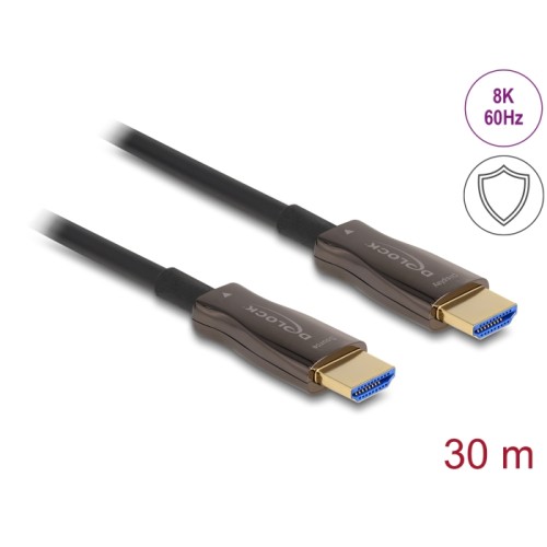 Delock Active Optical HDMI Cable with metal armouring 8K 60 Hz 30 m
