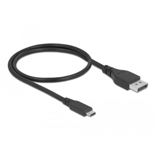 Delock Bidirectional USB Type-C™ to DisplayPort Cable (DP Alt Mode) 8K 60 Hz 0.5 m DP 8K certified