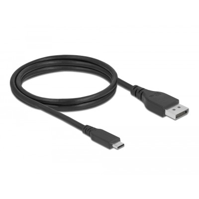 Delock Bidirectional USB Type-C™ to DisplayPort Cable (DP Alt Mode) 8K 60 Hz 1 m DP 8K certified 2
