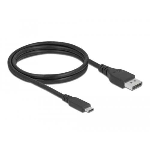 Delock Bidirectional USB Type-C™ to DisplayPort Cable (DP Alt Mode) 8K 60 Hz 1 m DP 8K certified