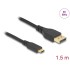 Delock Bidirectional USB Type-C™ to DisplayPort Cable (DP Alt Mode) 8K 60 Hz 1.5 m DP 8K certified