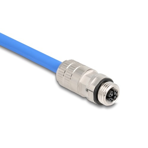 Delock M12 female 8 pin X-coded field assembly Cat.6A