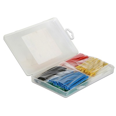 Delock Heat shrink tube assortment box, shrinkage ratio 2:1, assorted colours 230 pieces
