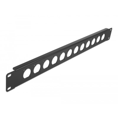 Delock 19″ D-Type Patch Panel 12 Port black
