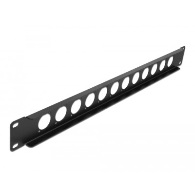 Delock 19″ D-Type Patch Panel 12 Port black 2