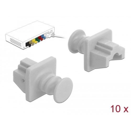 Delock Dust Cover for RJ45 jack 10 pieces white