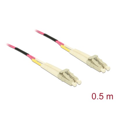 Delock Cable Optical Fibre LC to LC Multi-mode OM4 0,5 m