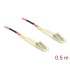 Delock Cable Optical Fibre LC to LC Multi-mode OM4 0,5 m