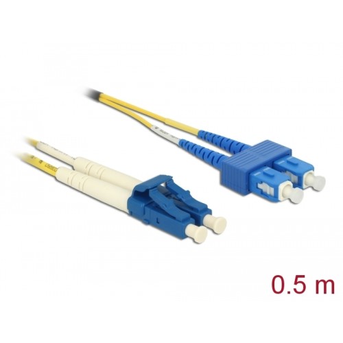Delock Cable Optical Fibre LC  SC Singlemode OS2 0.5 m