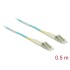 Delock Cable Optical Fibre LC to LC Multi-mode OM3 0.5 m