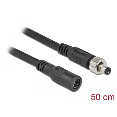 Delock DC Extension Cable 5.5 x 2.1 mm male to female screwable
