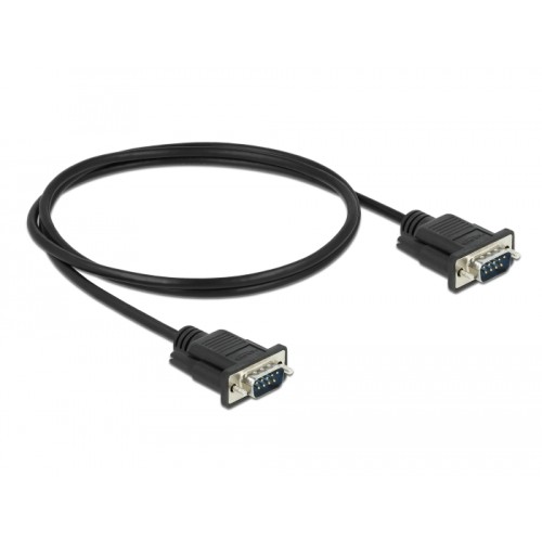Delock RS-232 Cable Serial D-Sub 9 male to male with narrow plug housing 1 m
