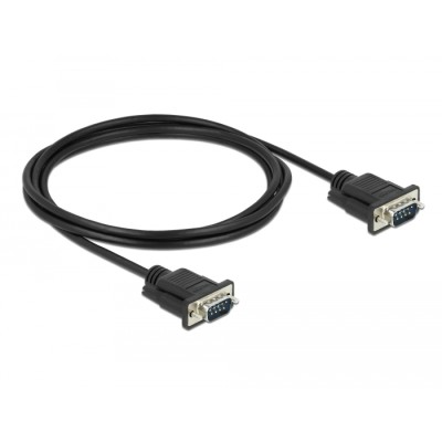 Delock RS-232 Cable Serial D-Sub 9 male to male with narrow plug housing 2 m 2