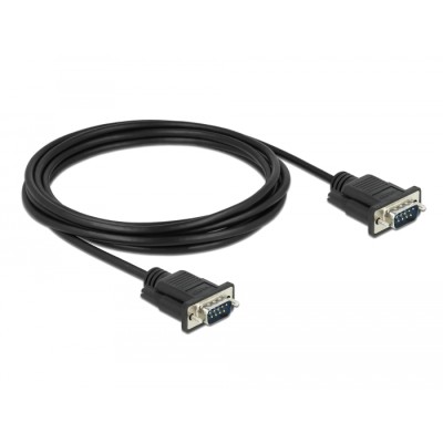 Delock RS-232 Cable Serial D-Sub 9 male to male with narrow plug housing 3 m 2
