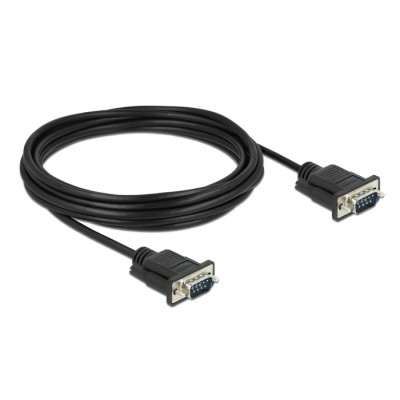 Delock Serial Cable RS-232 D-Sub9 male to male with narrow plug housing 5 m 2