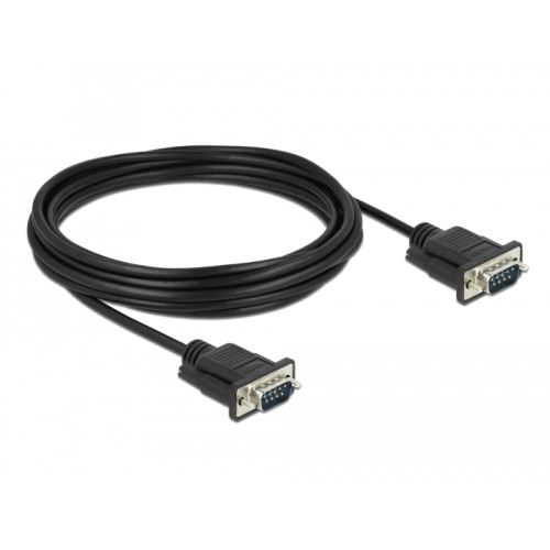 Delock RS-232 Cable Serial D-Sub 9 male to male with narrow plug housing 5 m