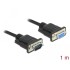 Delock RS-232 Cable Serial D-Sub 9 male to female with narrow plug housing 1 m