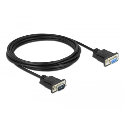 Delock Serial Cable RS-232 D-Sub9 male to female with narrow plug housing 3 m 2