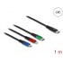 Delock USB Charging Cable 3 in 1 USB Type-C™ to Lightning™ / Micro USB / USB Type-C™ 1 m