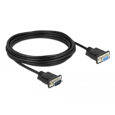 Delock Serial Cable RS-232 D-Sub9 male to female with narrow plug housing 5 m 2