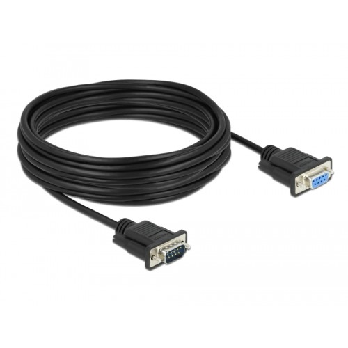 Delock RS-232 Cable Serial D-Sub9 male to female with narrow plug housing 10 m