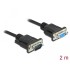 Delock RS-232 Cable Serial D-Sub9 male to female with narrow plug housing 2 m