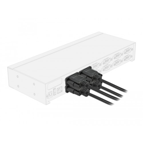 Delock Serial Cable RS-232 D-Sub9 male to female with narrow plug housing 2 m