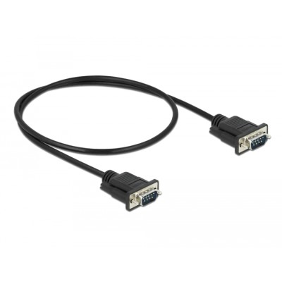 Delock RS-232 Cable Serial D-Sub9 male to male with narrow plug housing 0.5 m 2