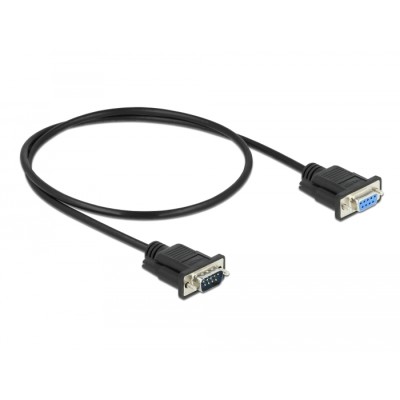 Delock RS-232 Cable Serial D-Sub9 male to female with narrow plug housing 0.5 m 2