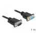 Delock RS-232 Cable Serial D-Sub9 male to female null modem with narrow plug housing 1 m
