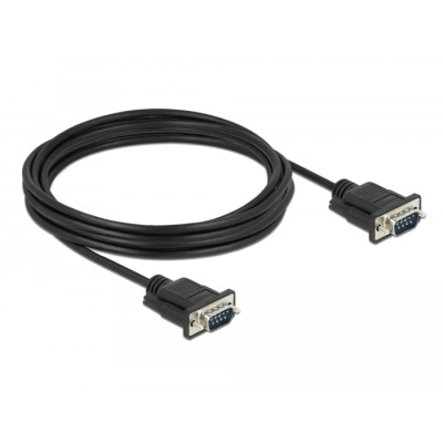Delock Serial Cable RS-232 D-Sub9 male to male with narrow plug housing 4 m 2