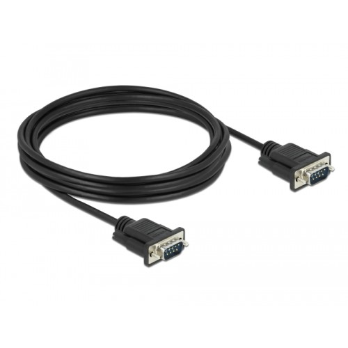 Delock RS-232 Cable Serial D-Sub9 male to male with narrow plug housing 4 m
