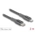 Delock Data and charging cable USB Type-C™ to Lightning™ for iPhone™, iPad™ and iPod™ grey 2 m MFi