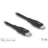 Delock Data and charging cable USB Type-C™ to Lightning™ for iPhone™, iPad™ and iPod™ black 1 m MFi