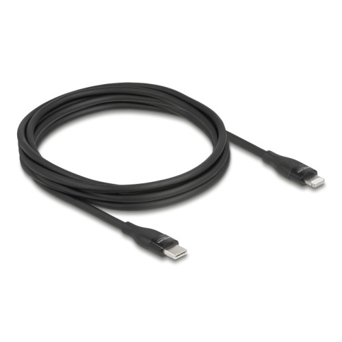 Delock Data and charging cable USB Type-C™ to Lightning™ for iPhone™, iPad™ and iPod™ black 2 m MFi