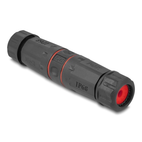 Delock Cable Connector RJ45 jack to RJ45 jack Cat.6A waterproof