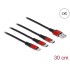 Delock USB Charging Cable 3 in 1 Type-A to Lightning™ / 2 x USB Type-C™ 30 cm