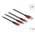 Delock USB Charging Cable 3 in 1 Type-A to Lightning™ / 2 x USB Type-C™ 1 m