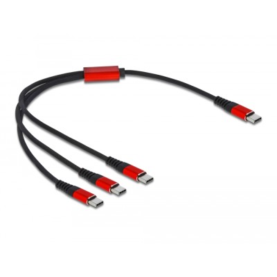 Delock USB Charging Cable 3 in 1 USB Type-C™ to 3 x USB Type-C™ 30 cm 2