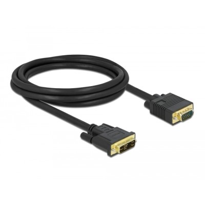 Delock Cable DVI 12+5 male to VGA male 2 m 2