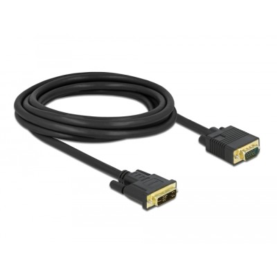 Delock Cable DVI 12+5 male to VGA male 3 m 2