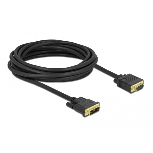 Delock Cable DVI 12+5 male to VGA male 5 m
