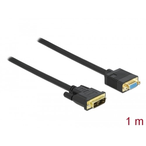 Delock Cable DVI 12+5 male to VGA female 1 m