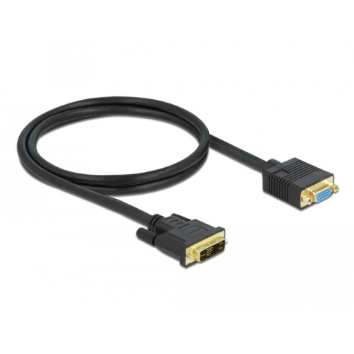 Delock Cable DVI 12+5 male to VGA female 1 m