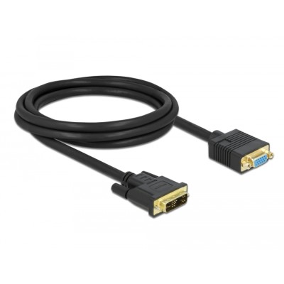 Delock Cable DVI 12+5 male to VGA female 2 m 2