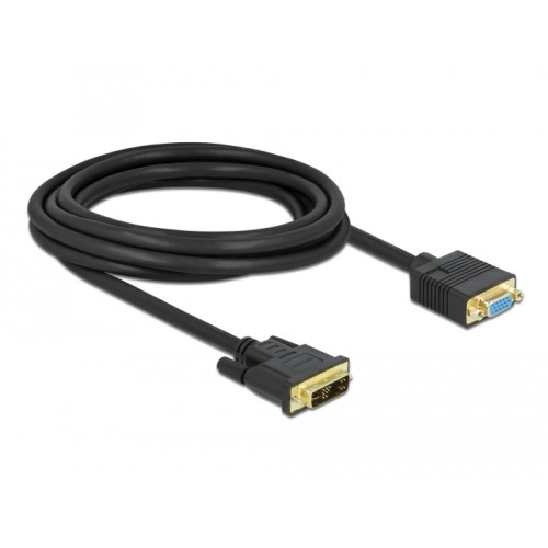 Delock Cable DVI 12+5 male to VGA female 3 m