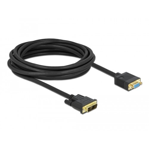 Delock Cable DVI 12+5 male to VGA female 5 m